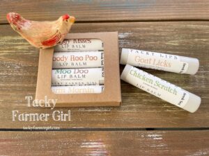 Farm Lovers Lip Balm 4-Pack – Barn, Ranch Holiday, Birthday Gift ideas, Stocking Stuffers
