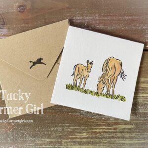 Watercolor Horse Note Cards 6-Pack – Handmade, Blank (3"x3")