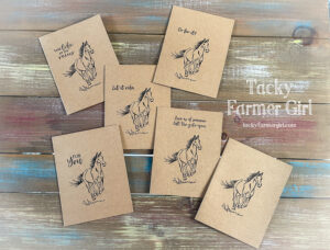 Horse Lovers Note Cards 6-Pack Handmade