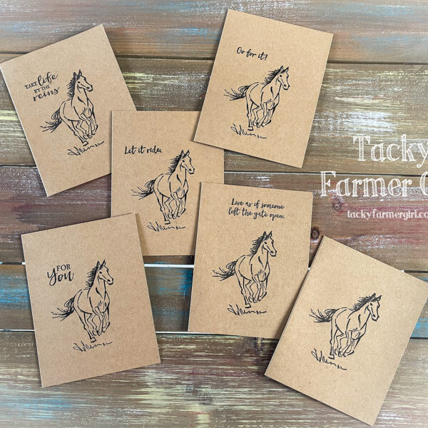 Horse Lovers Note Cards 6-Pack Handmade