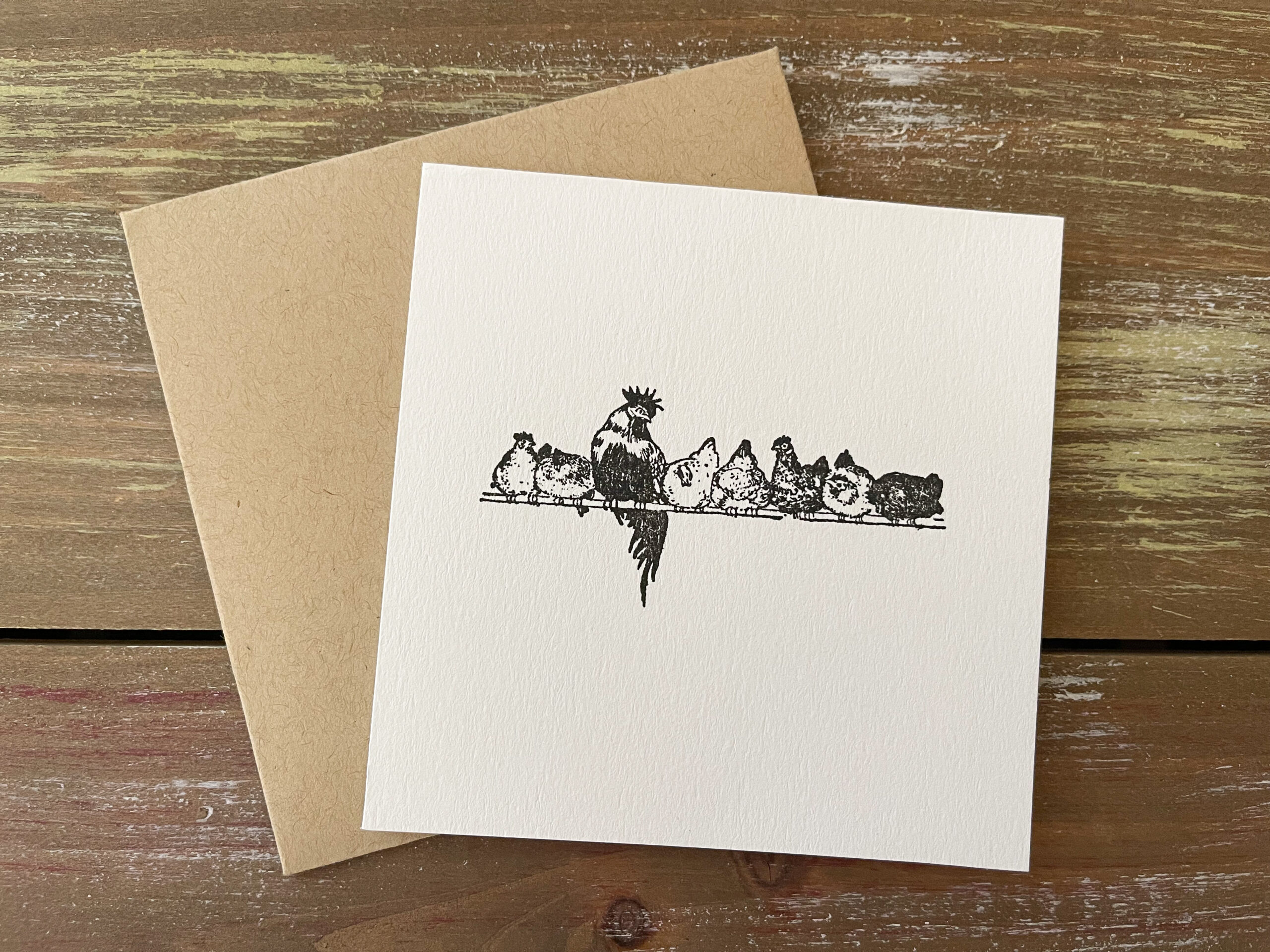 Rooster & Hens Note Cards