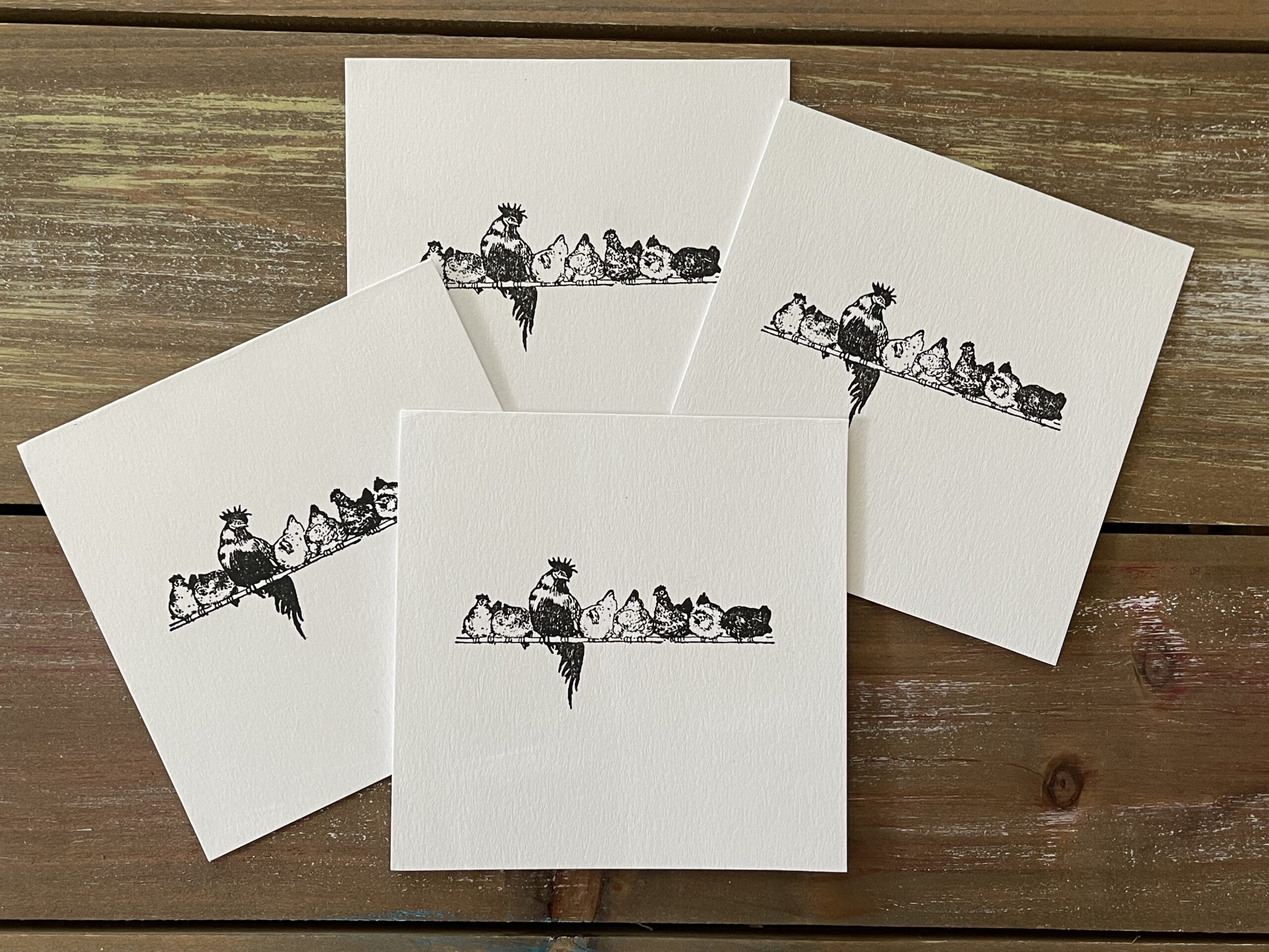 Rooster & Hens Note Cards - Image 3
