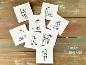 Siamese Cat Note Cards – 8 Handmade Gift Cards with Kraft Envelopes