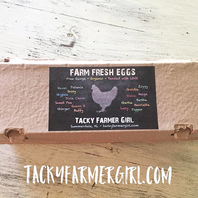 Farm Fresh Egg Carton Label -- Custom Made -- PDF Digital Printable File - Image 2